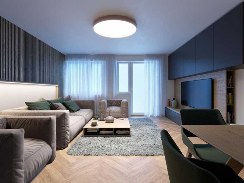 LED2 1272658DT ROMO 80 stropné svietidlo hnedé stmievateľné