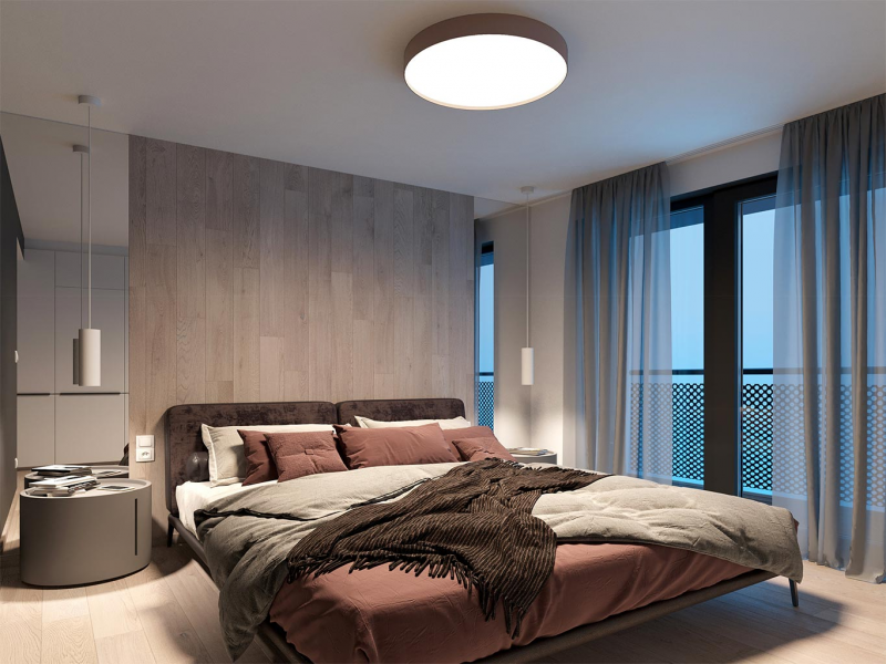 LED2 1272658DT ROMO 80 stropné svietidlo hnedé stmievateľné