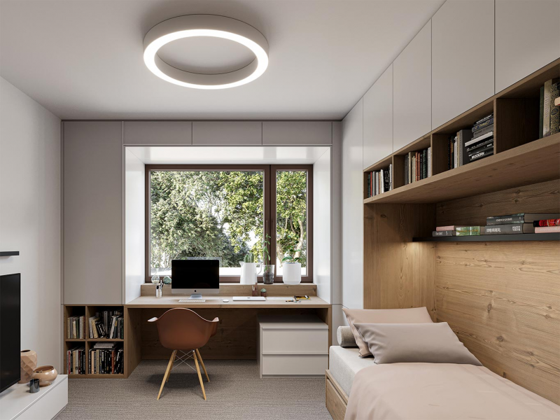 LED2 1273751DT SATURN SLIM 80 stropné svietidlo biele stmievateľné