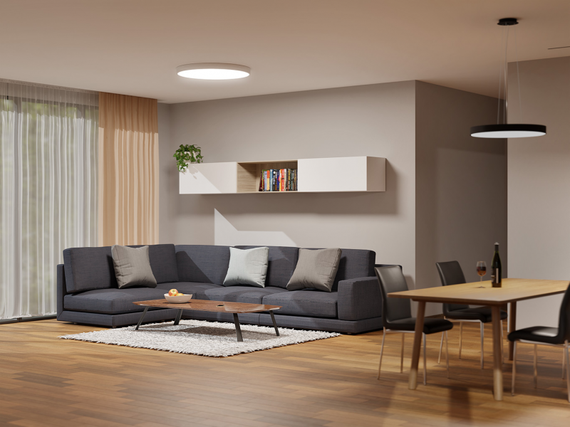 LED2 1274453DT MONO SLIM 80 stropné svietidlo čierne stmievateľné