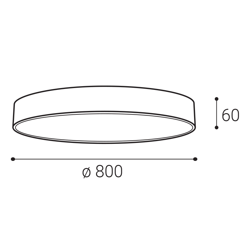 LED2 1274453DT MONO SLIM 80 stropné svietidlo čierne stmievateľné