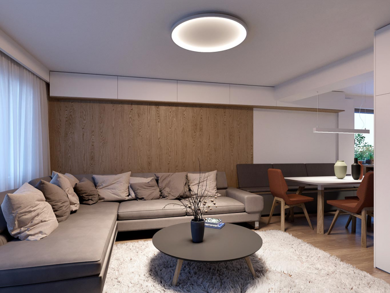 LED2 1274558DT BELLA SLIM 28 stropné svietidlo hnedé stmievateľné