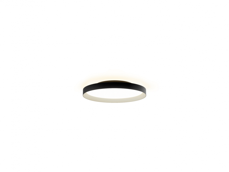 LED2 12748537 MOON 40 stropné svietidlo čierne s champagne lemom