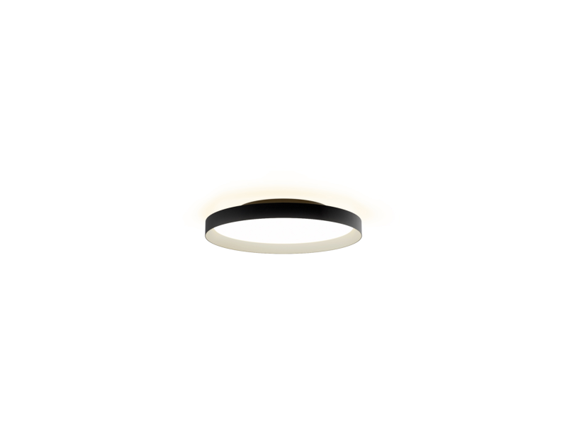 LED2 12748737DT MOON 40 stropné svietidlo čierne s champagne lemom stmievateľné