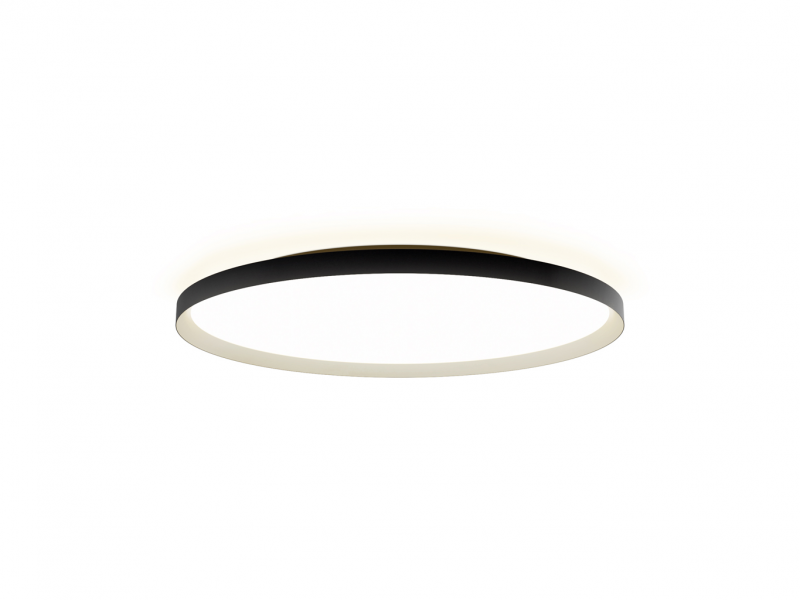 LED2 12750537DT MOON 80 stropné svietidlo čierne s champagne lemom stmievateľné