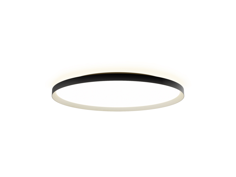 LED2 12750737DT MOON 80 stropné svietidlo čierne s champagne lemom stmievateľné
