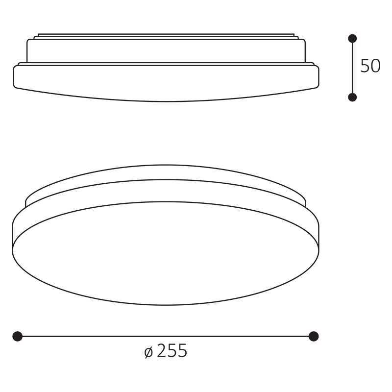 LED2 1470151 JOTA II 26 stropné svietidlo biele