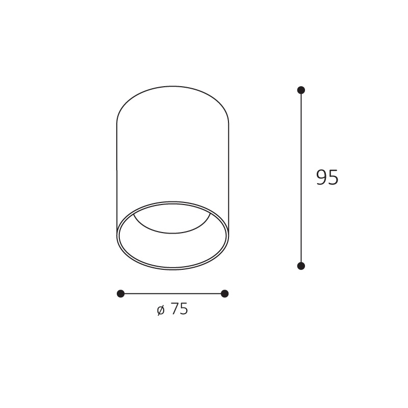 LED2 1480451DT TINY II M stropné svietidlo biele stmievateľné