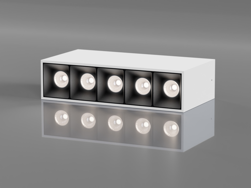 LED2 1491151 LINEAR II ON 5 stropné líniové bodové LED svietidlo biele