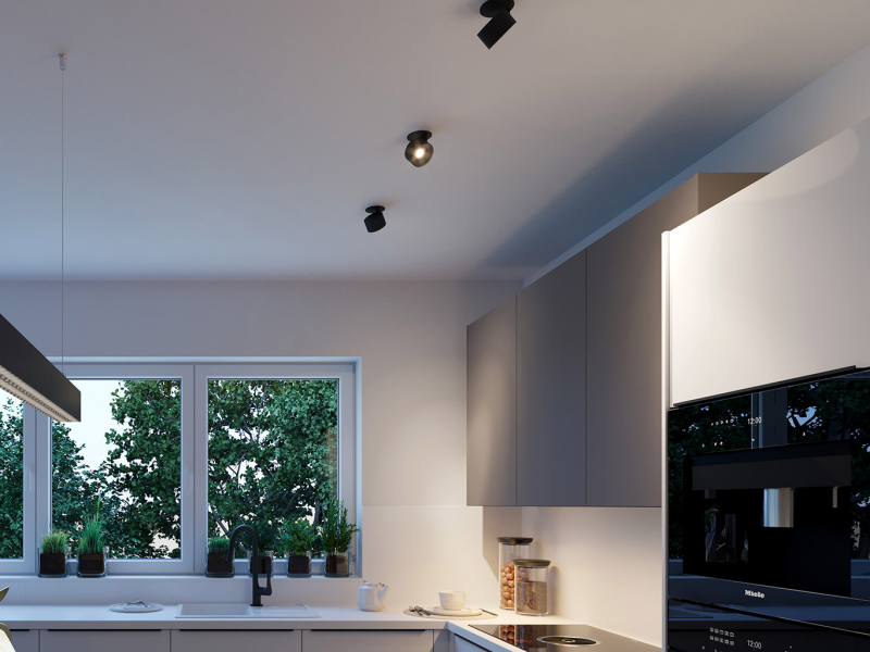 LED2 21507213 KLIP zápustné natáčacie bodové LED svietidlo čierne s bielou