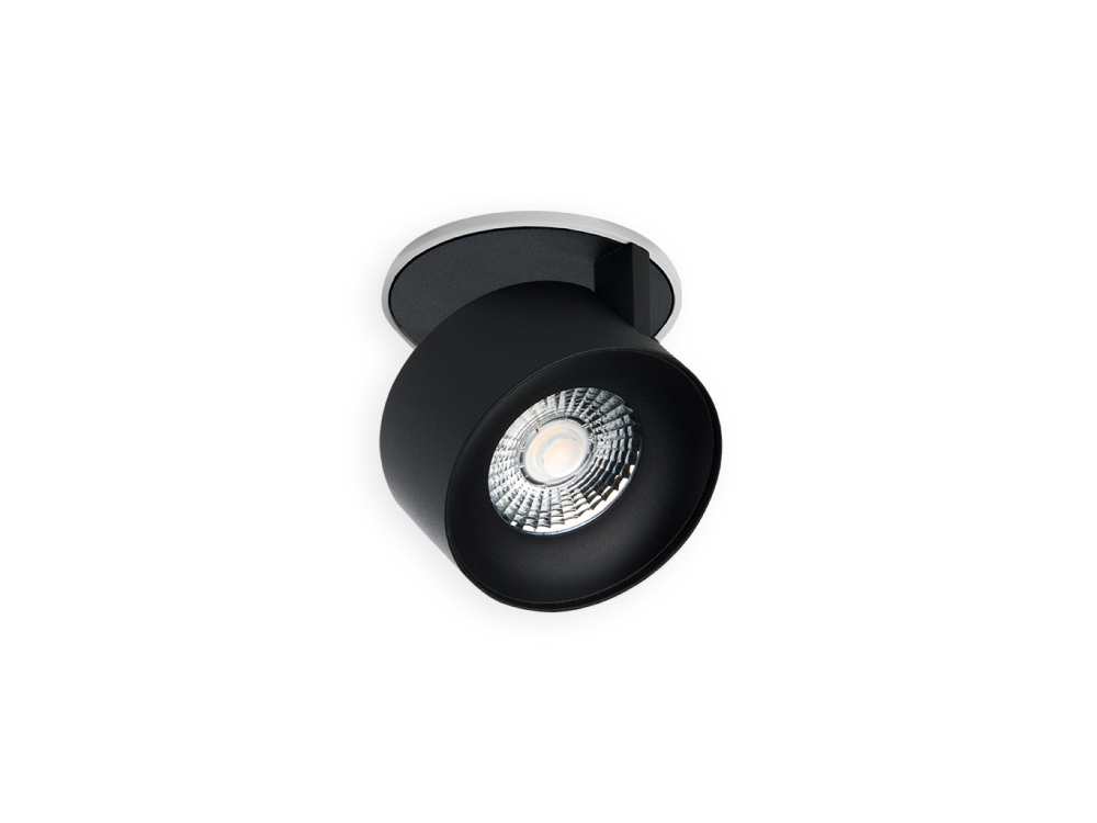LED2 21507213 KLIP zápustné natáčacie bodové LED svietidlo čierne s bielou