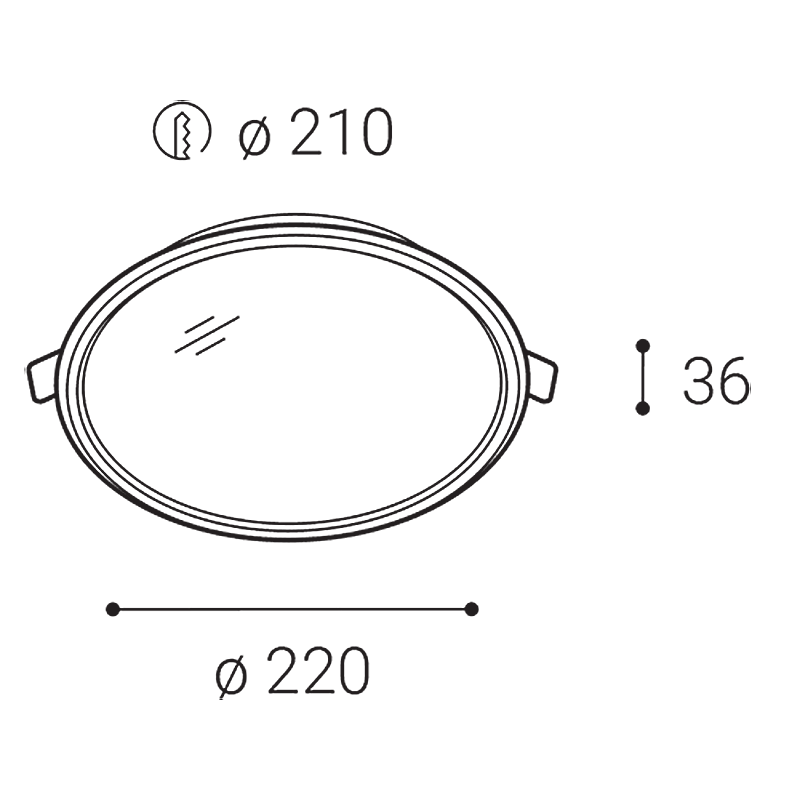 LED2 2190441 EASY-R zápustné svietidlo biele