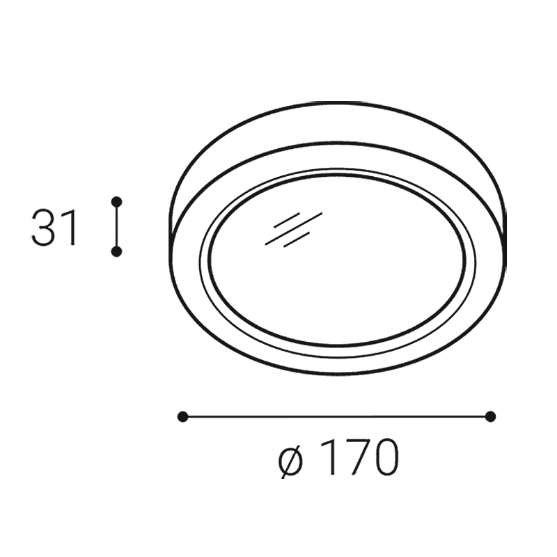 LED2 2190531 EASY-R ON M stropné svietidlo biele