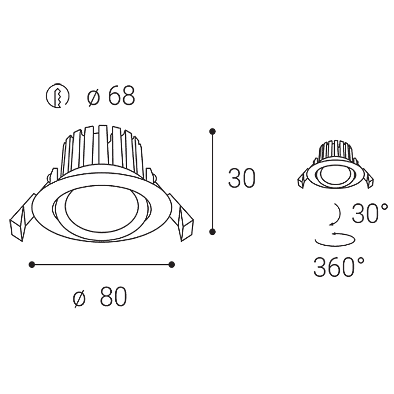 LED2 2231641 MAX 2 zápustné svietidlo biele