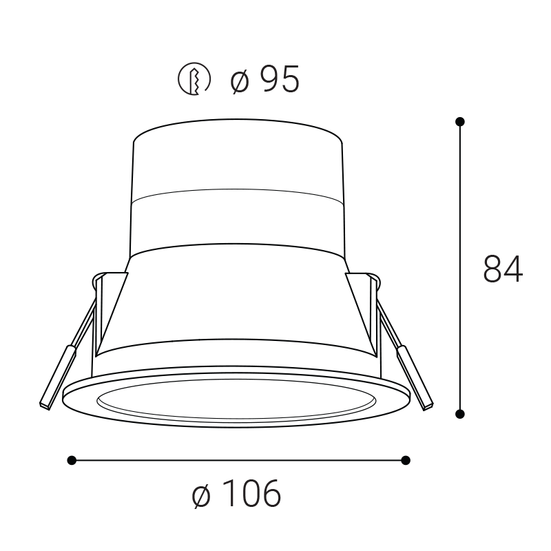 LED2 2236751DT ZERO II XL zápustné svietidlo biele stmievateľné