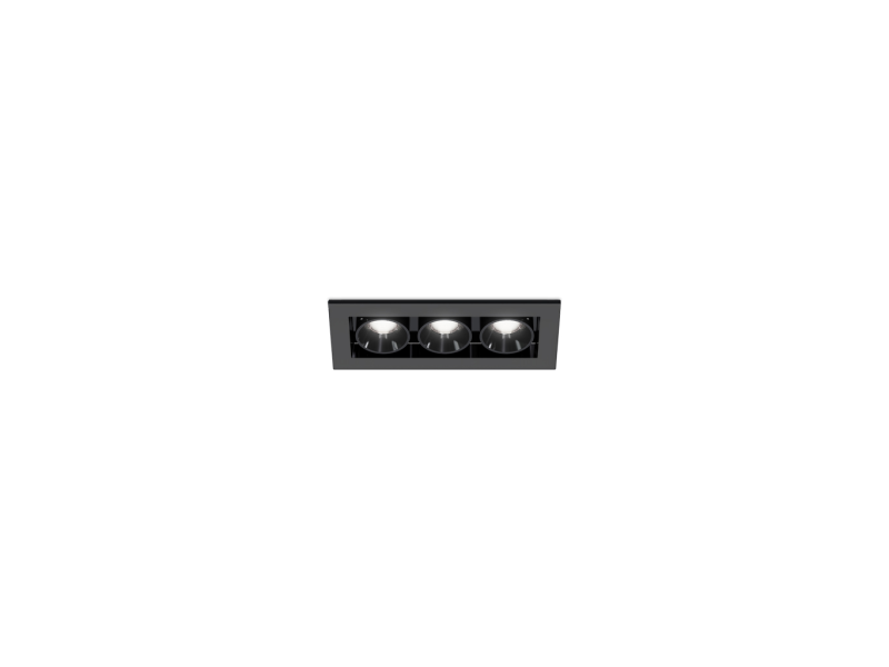 LED2 2560153DT RIVA MINI 3 zápustné svietidlo čierne stmievateľné