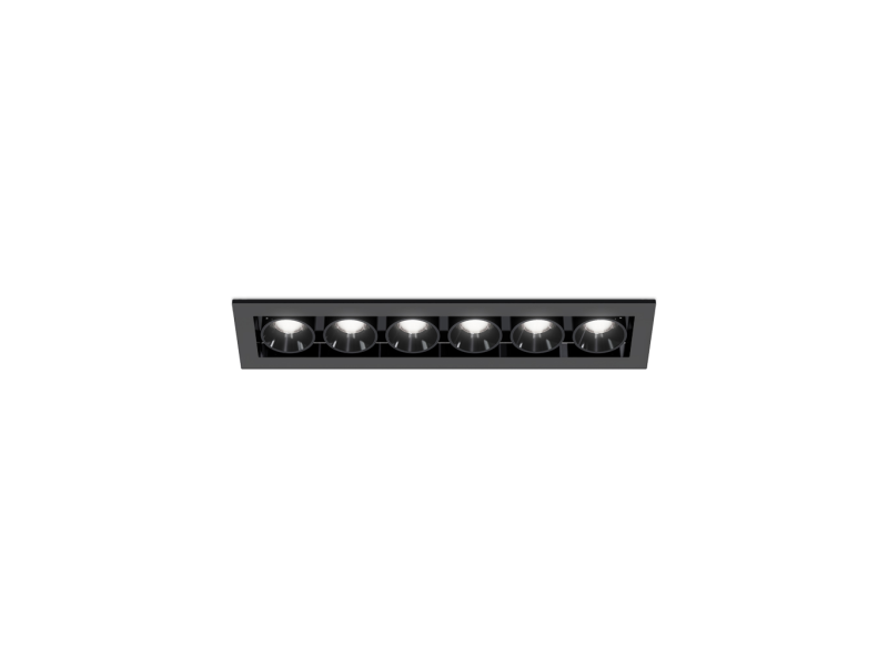 LED2 2560253DT RIVA MINI 6 zápustné svietidlo čierne stmievateľné