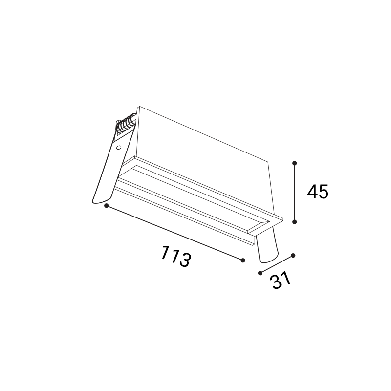 LED2 2560453DT RIVA MINI WW 6 zápustné svietidlo čierne stmievateľné