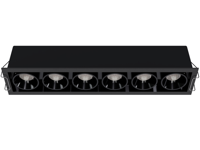 LED2 2560853 RIVA MAXI 6 zápustné svietidlo čierne