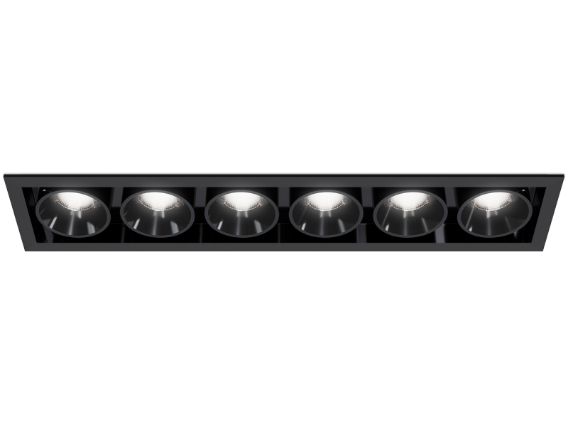 LED2 2560853DT RIVA MAXI 6 zápustné svietidlo čierne stmievateľné