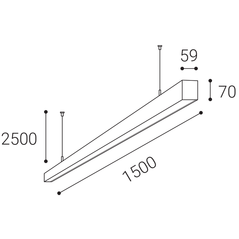 LED2 3235951DT NOLI 150 P-Z závesné svietidlo biele stmievateľné