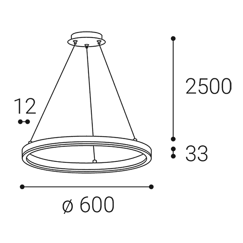 LED2 3270951DT CIRCLE 60 PZ závesné svietidlo biele stmievateľné
