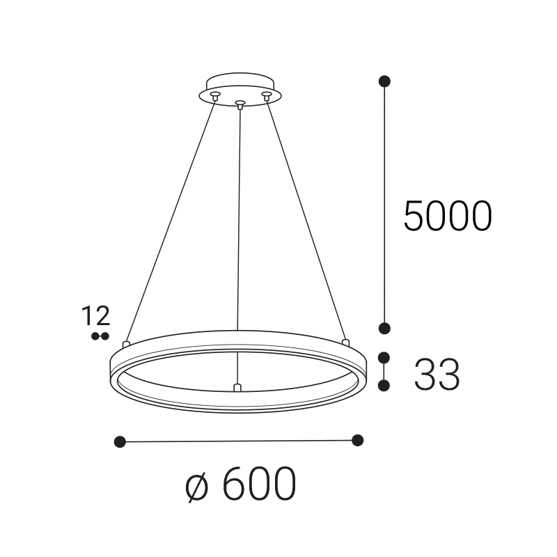 LED2 3270971DT CIRCLE 60 PZ závesné svietidlo biele stmievateľné