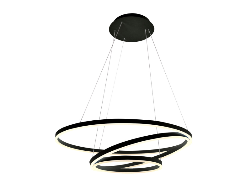 LED2 3271173DT CIRCLE 3 P-Z závesné svietidlo čierne stmievateľné luster