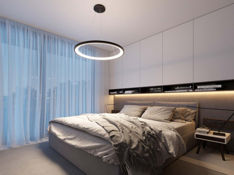 LED2 3271871DT BELLA SLIM 48 PZ závesné svietidlo biele stmievateľné