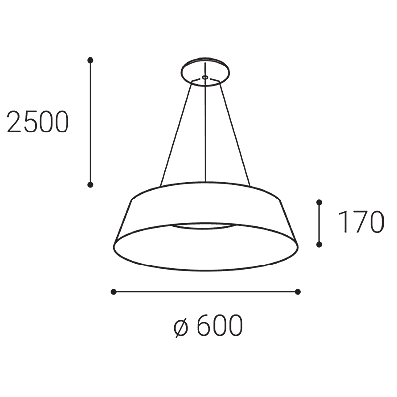 LED2 3272751DT KATY 60 Z závesné svietidlo biele stmievateľné