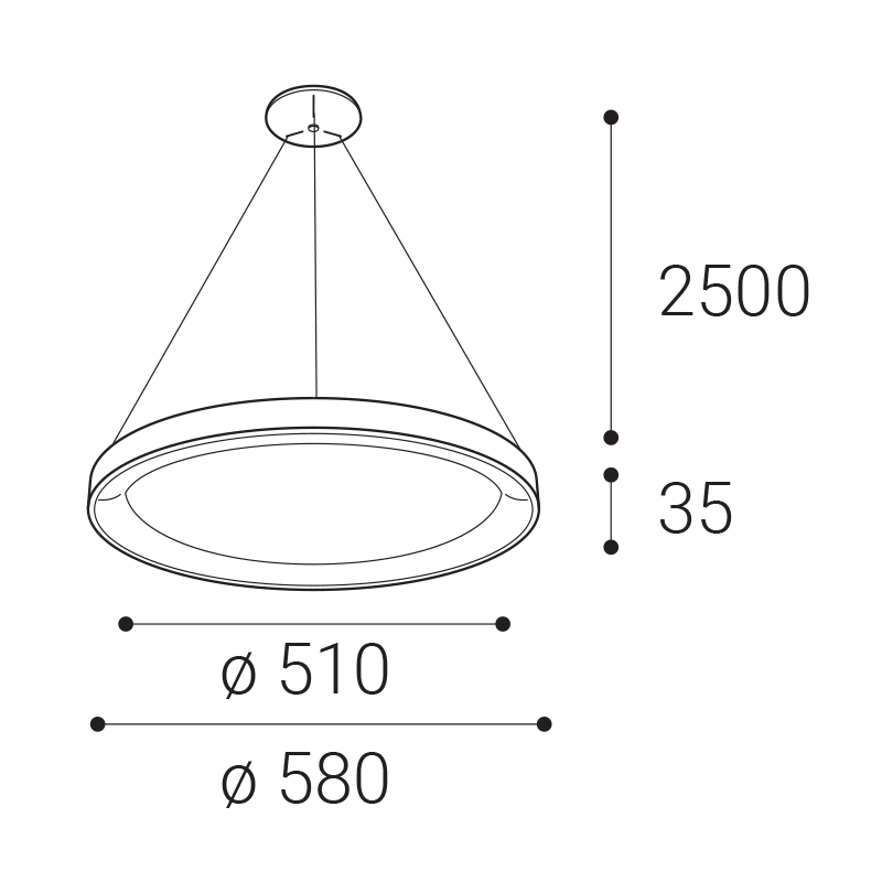 LED2 3273257DT BELLA SLIM 58 PZ závesné svietidlo zlaté stmievateľné