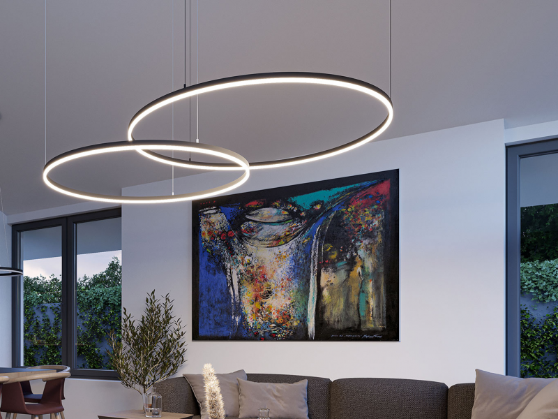 LED2 3273451DT CIRCLE 100 PZ luster závesné svietidlo biele stmievateľné