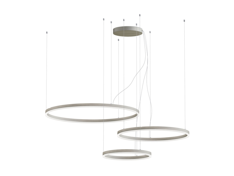 LED2 3274776DT CIRCLE SET 3 P-Z závesné svietidlo niklové stmievateľné