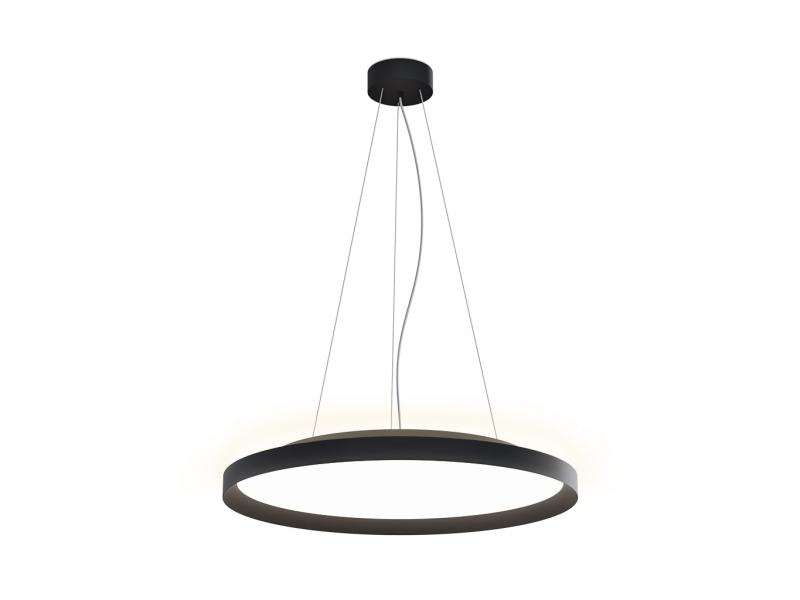 LED2 3274973DT MOON 60 P/N-Z závesné svietidlo luster s horným podsvietením čierne stmievateľné