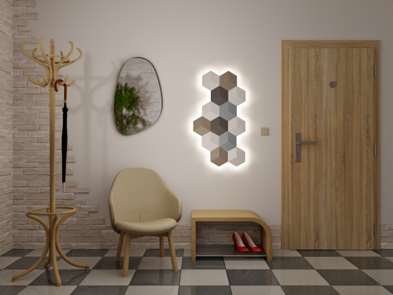 LED2 4580273 HEXO nástenné svietidlo čierne