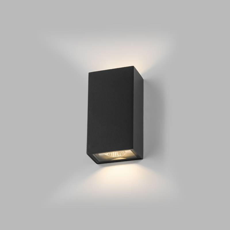 LED2 5100434DT BLOCK vonkajšie nástenné svietidlo antracitové stmievateľné