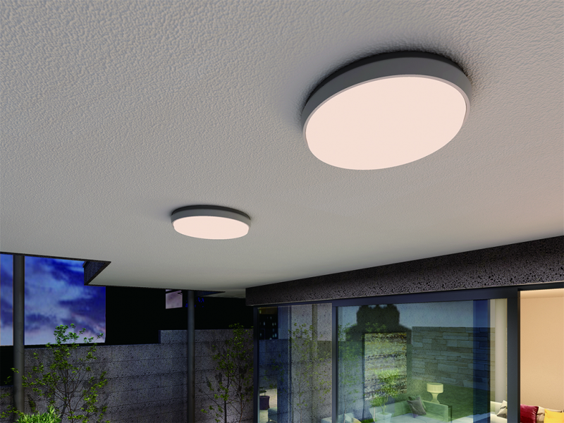 LED2 5130734 LUNA L vonkajšie stropné svietidlo antracitové