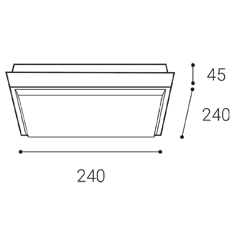 LED2 5130934 QUADO L vonkajšie stropné svietidlo antracitové