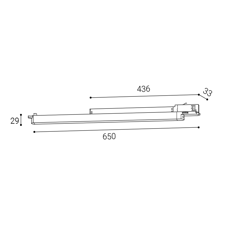LED2 6233753 YOYO 65 lištové svietidlo čierne