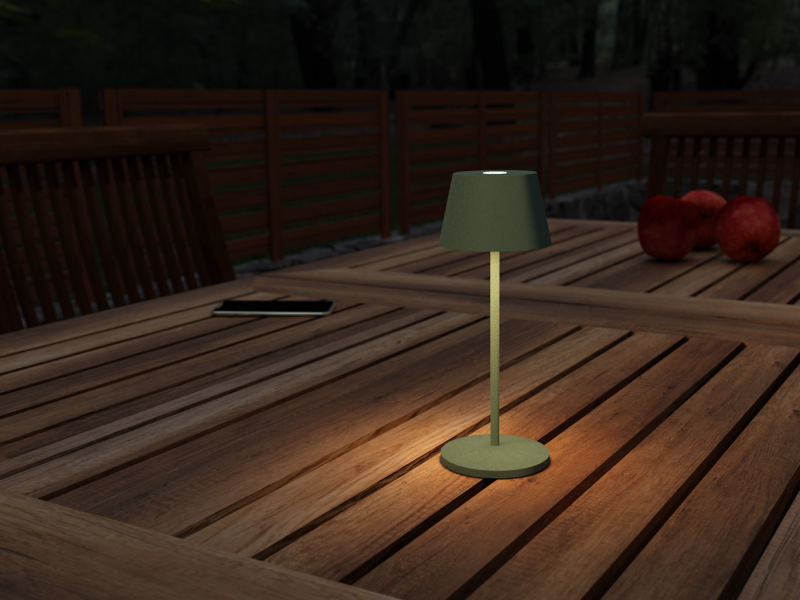 LED2 A132553 ROXY MINI vonkajšia dotyková stolová lampa terakotová stmievateľná