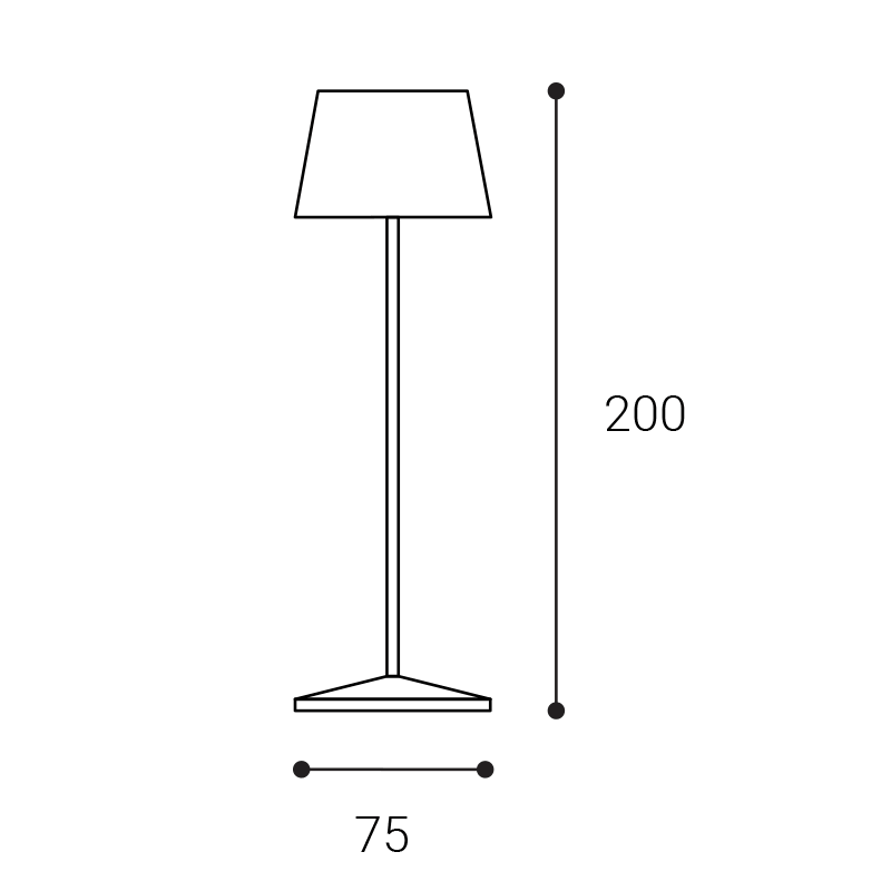 LED2 A132553 ROXY MINI vonkajšia dotyková stolová lampa terakotová stmievateľná