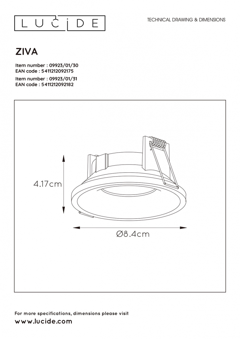 Lucide 09923/01/31 ZIVA bodové svietidlo