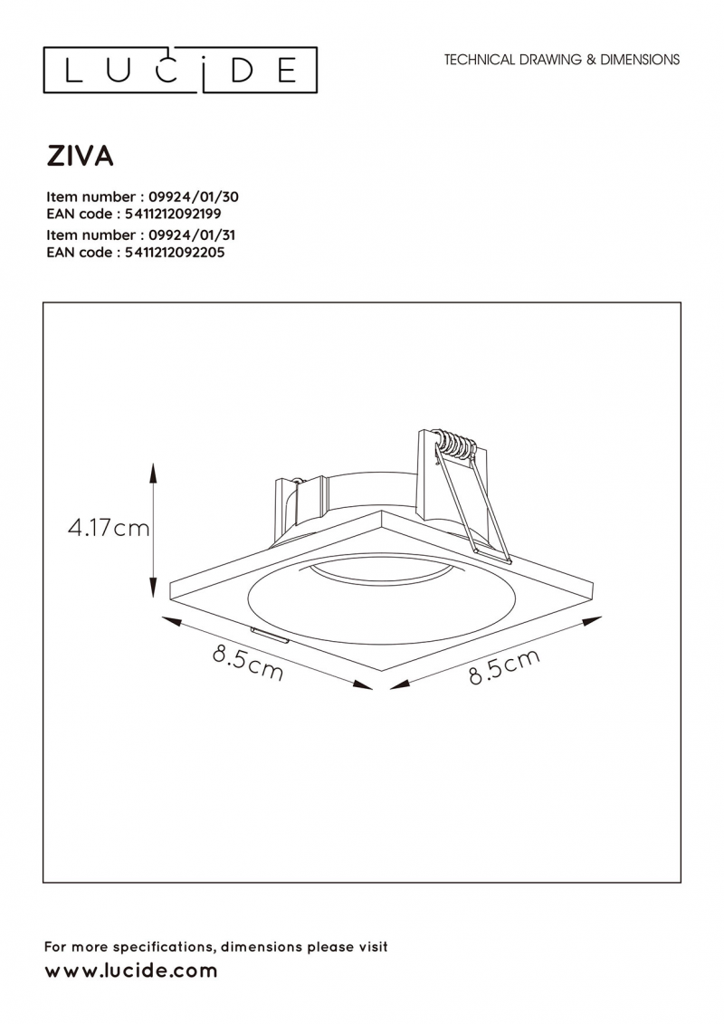 Lucide 09924/01/31 ZIVA bodové svietidlo