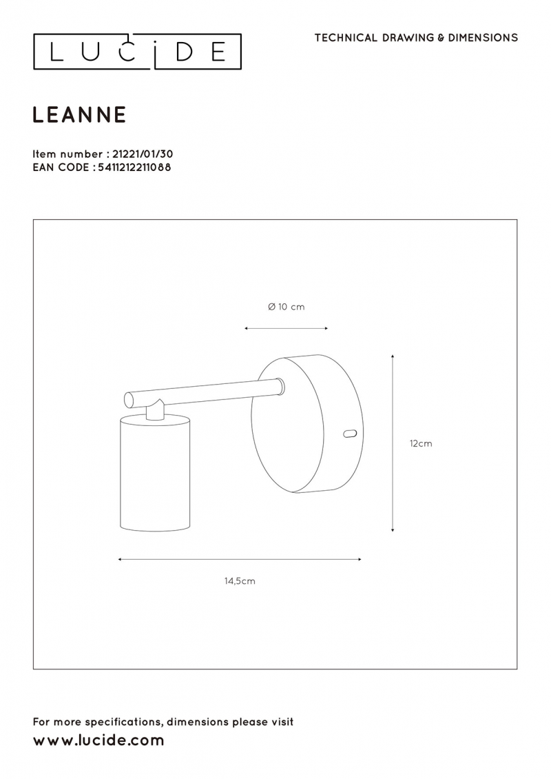 Lucide 21221/01/30 LEANNE stropné svietidlo