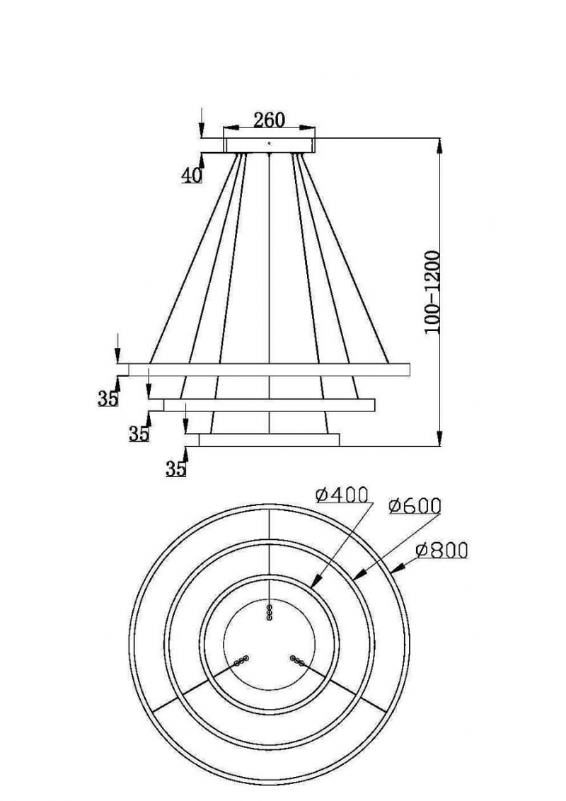 MAYTONI MOD058PL-L100BS3K RIM závesné svietidlo