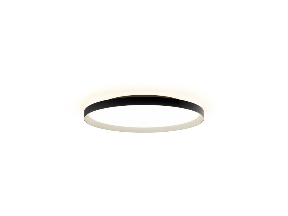 LED2 12749737DT MOON 60 stropné svietidlo čierne s champagne lemom stmievateľné