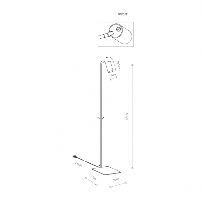Nowodvorski 7714 MONO stojacia lampa