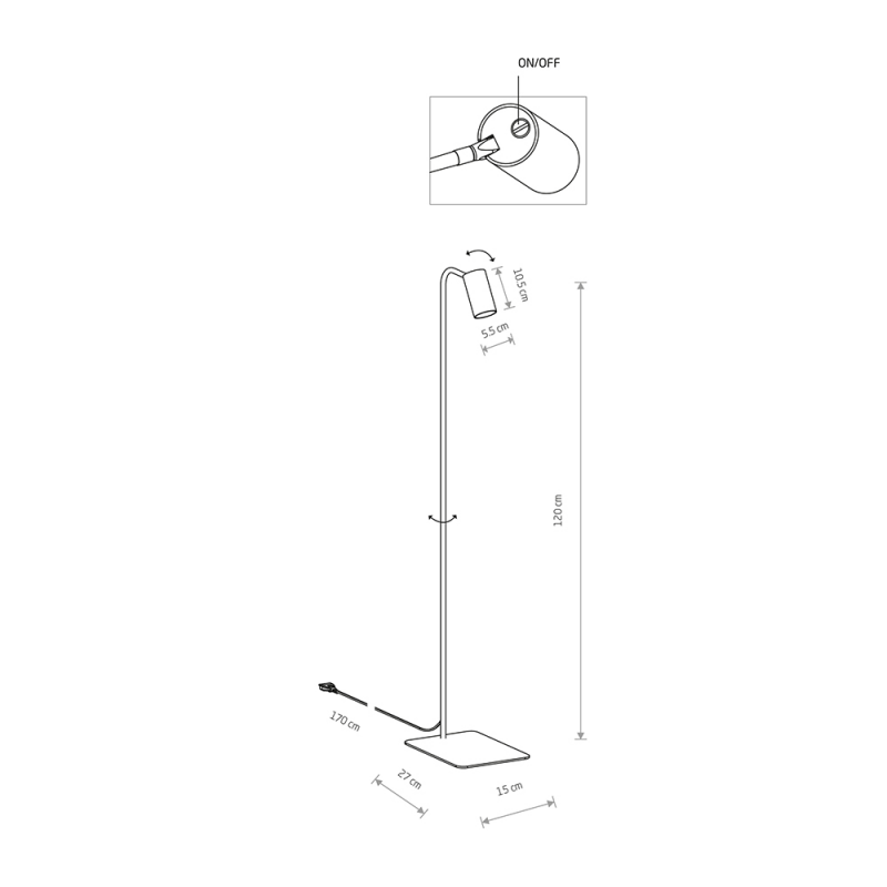 Nowodvorski 7717 MONO stojacia lampa
