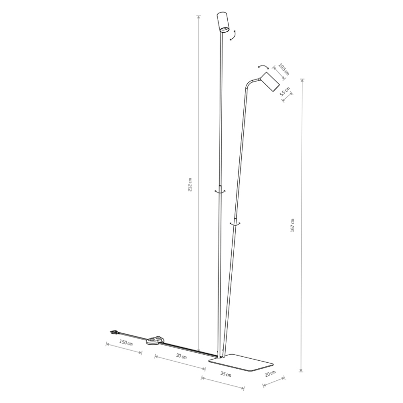 Nowodvorski 7718 MONO stojacia lampa