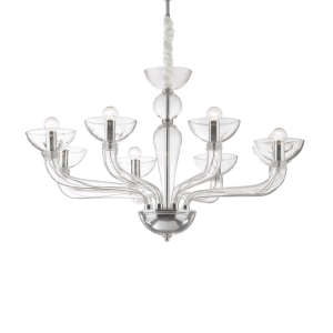 IDEAL LUX 044255 CASANOVA SP8 závesné svietidlo priesvitné